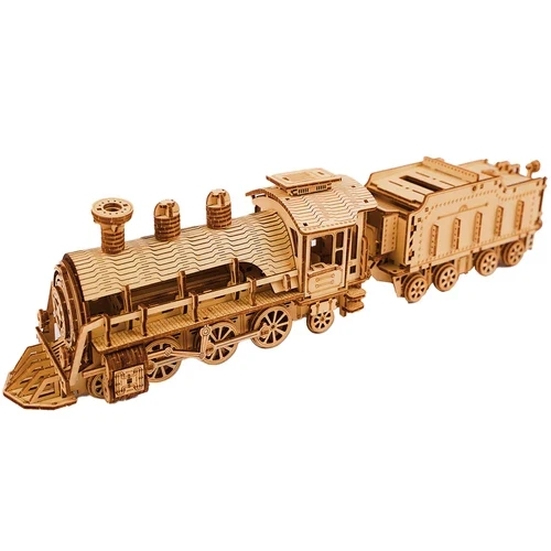 Locomotiva a vapore puzzle 3D con tender: divertimento sicuro e creativo