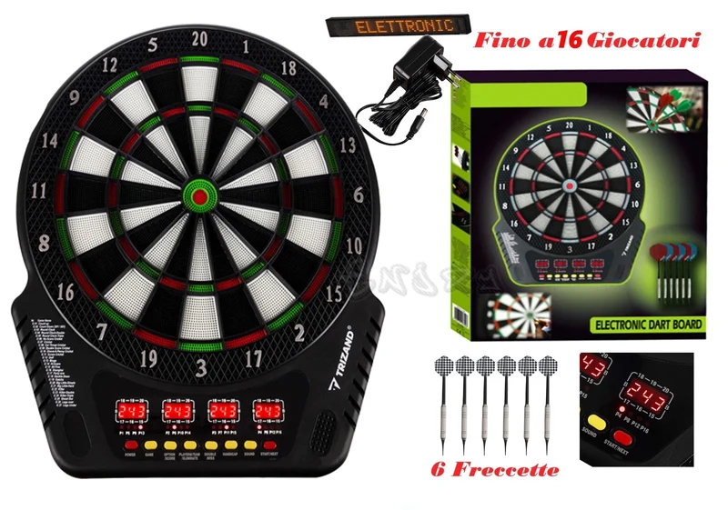 Gioco Freccette Elettronico Bersaglio Tiro A Segno fino a 16 giocatori