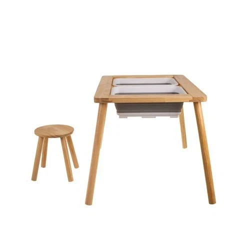 Tavolo per bambini in legno+ 1 sedia tavolino gioco studio lavagna contenitori