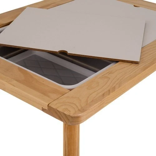 Tavolo per bambini in legno+ 1 sedia tavolino gioco studio lavagna contenitori