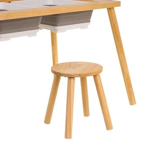 Tavolo per bambini in legno+ 1 sedia tavolino gioco studio lavagna contenitori