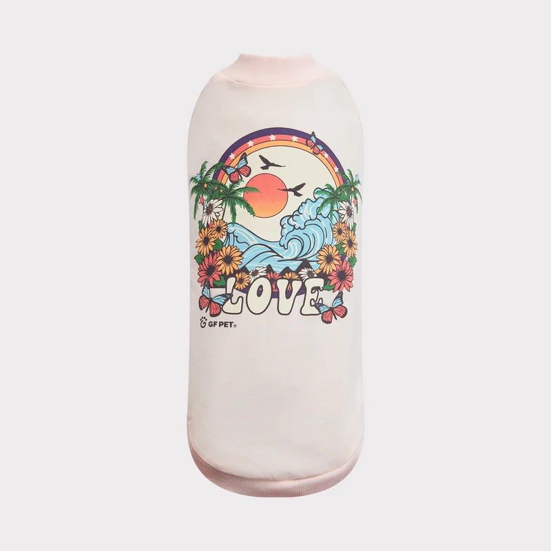 Graphic Tee Dog T-Shirt | Light Pink
