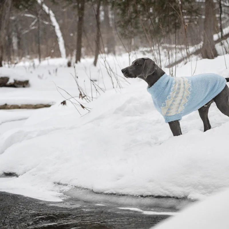 Fuzzy Dog Sweater | Light Blue