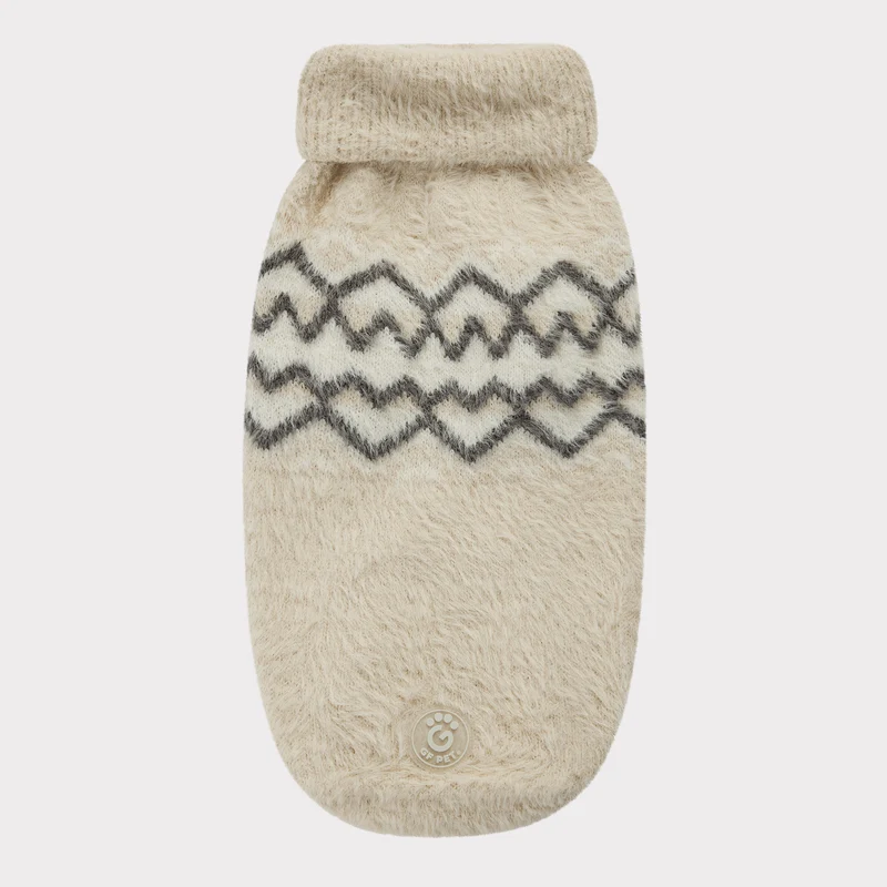 Fuzzy Dog Sweater | Sand