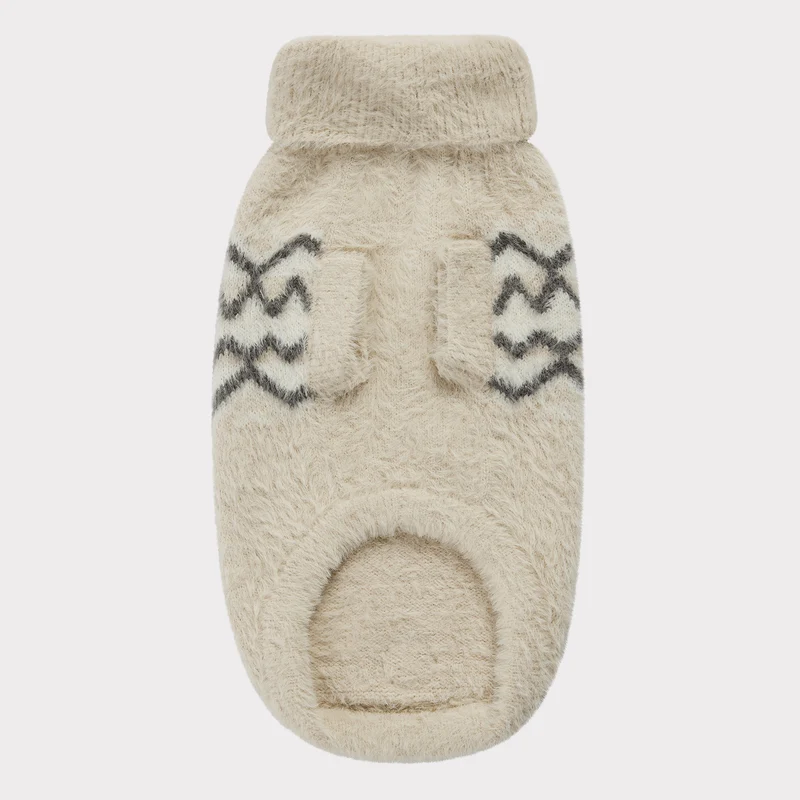 Fuzzy Dog Sweater | Sand