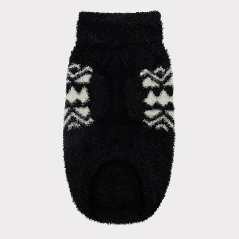 Fuzzy Dog Sweater | Black
