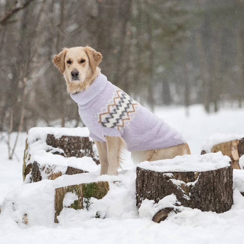 Fuzzy Dog Sweater | Lavender