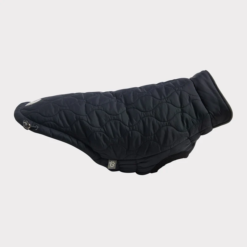 Reversible Chalet Dog Jacket | Black / Neon Aqua