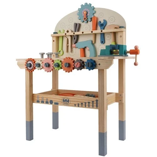 Banco lavoro giocattolo, gioco di imitazione in legno per bambini