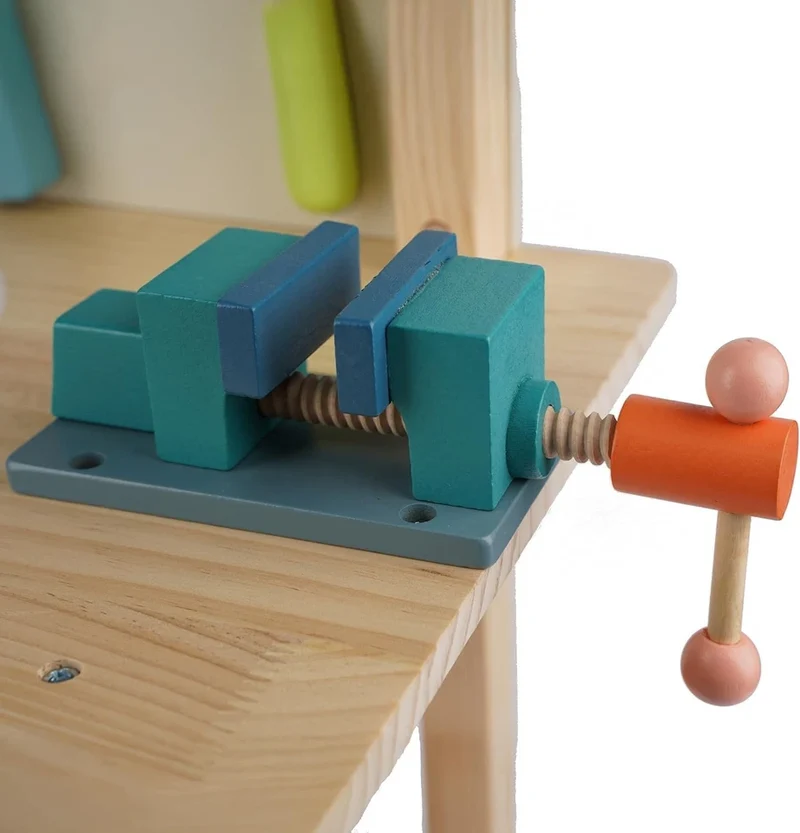 Banco lavoro giocattolo, gioco di imitazione in legno per bambini