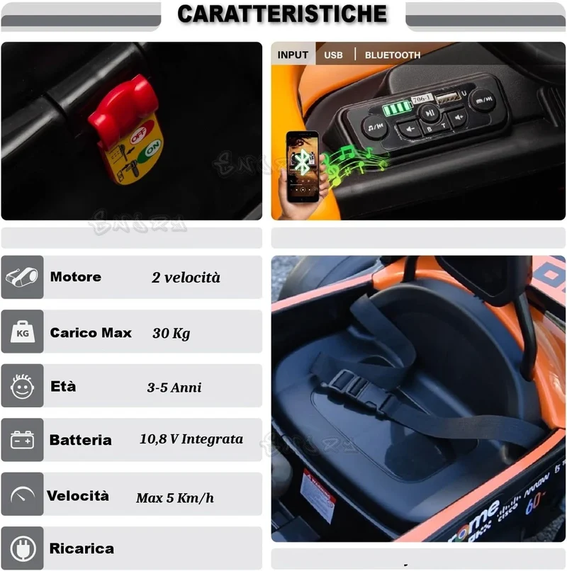 Auto Elettrica per bambini McLaren F1 batteria al LITIO
