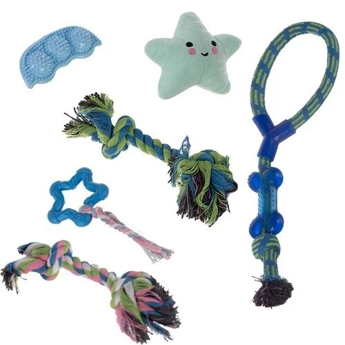 Tira-cani, giocattolo corda con nodi, grande set di giocattoli per cani 16 in 1 PURLOV!