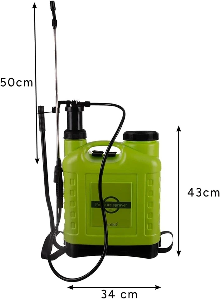 16L Spruzzatore Manuale a Pompa asta lunga Nebulizzatore a Pressione Irrigazione