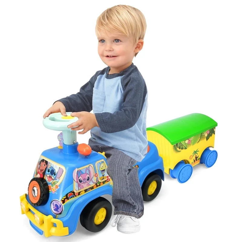 Ride on bambini disney stitch auto a spinta cavalcabile