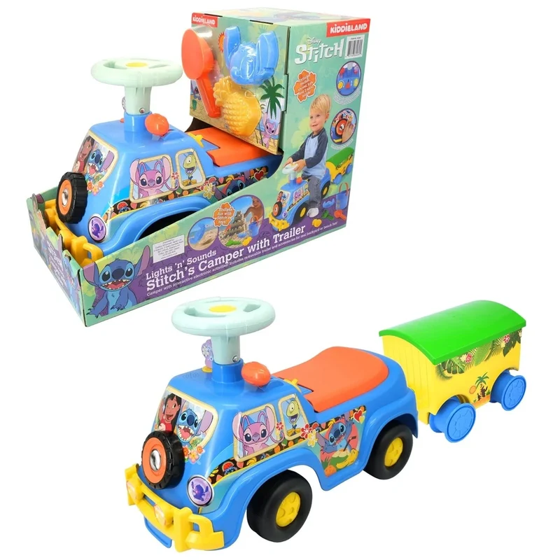 Ride on bambini disney stitch auto a spinta cavalcabile