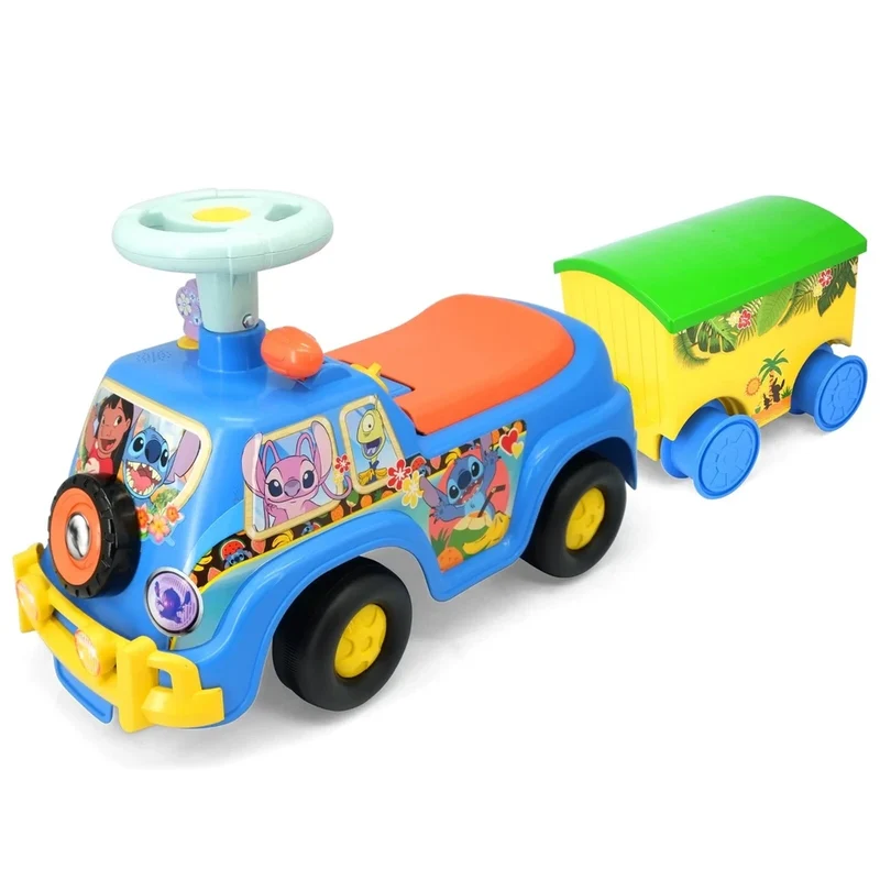 Ride on bambini disney stitch auto a spinta cavalcabile