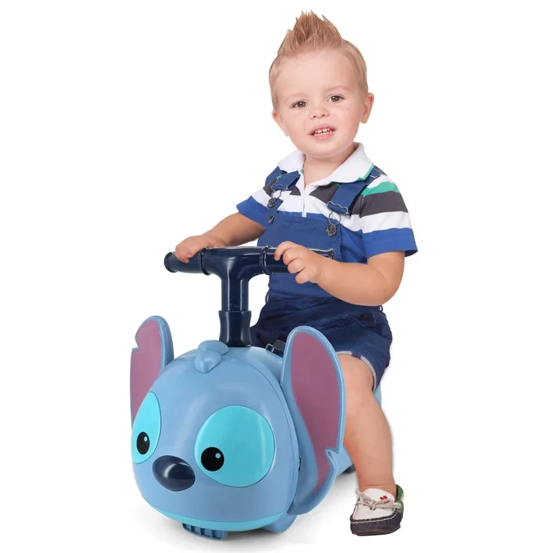 Auto a spinta ride on disney STITCH cavalcabile con luci suoni Zoom cavalcabile