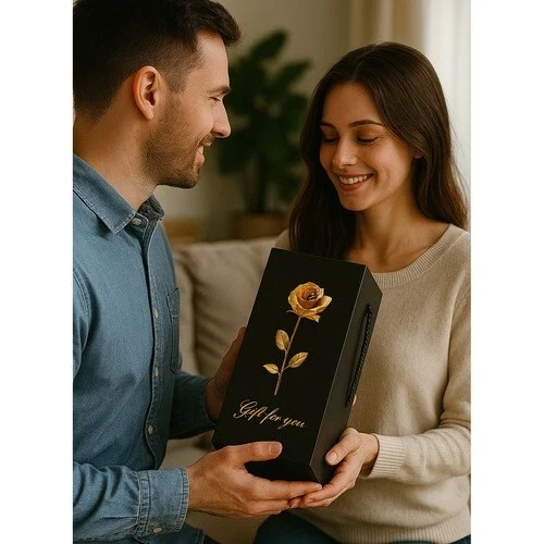 Rosa Eterna luci led Bella La Bestia Rosa Stabilizzata In Vetro+ scatola regalo