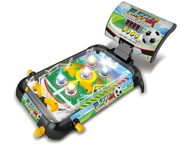 Flipper da tavolo con luci e suoni, display digitale lcd con segnapunteggio