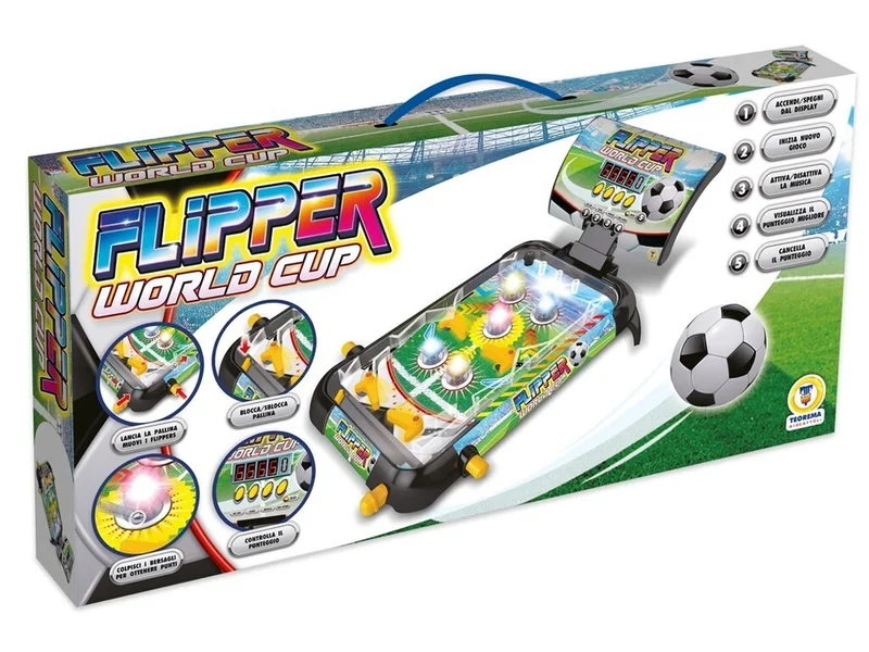 Flipper da tavolo con luci e suoni, display digitale lcd con segnapunteggio