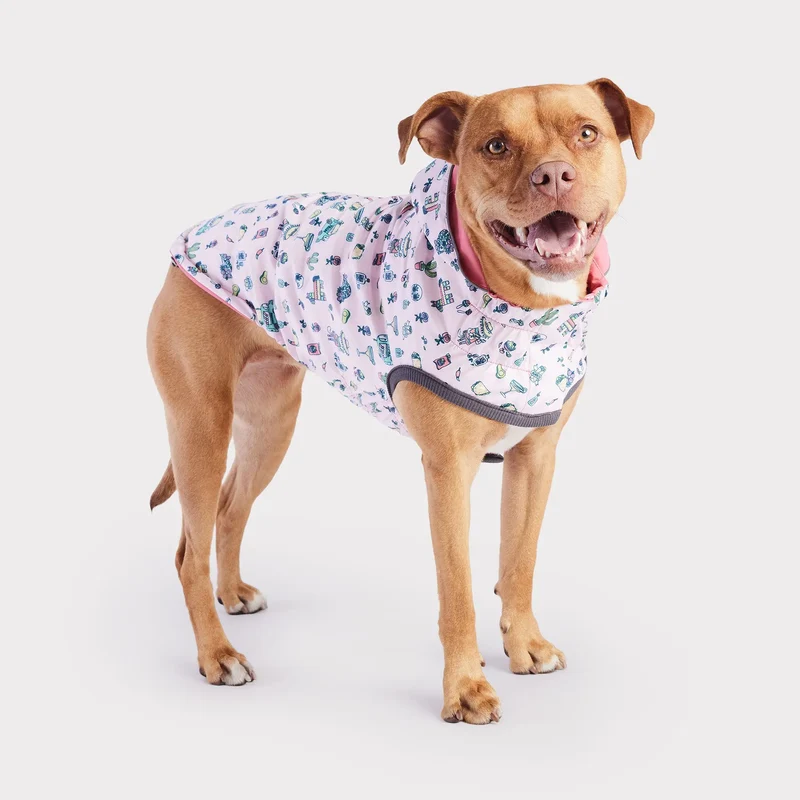 Reversible Dog Raincoat | Pink Fiesta