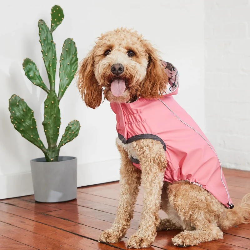 Reversible Dog Raincoat | Pink Fiesta