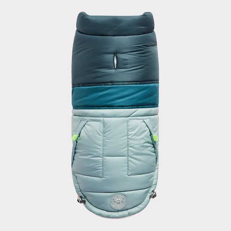 Retro Dog Puffer | Light Blue