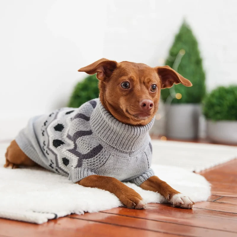 Heritage Dog Sweater | Grey Mix