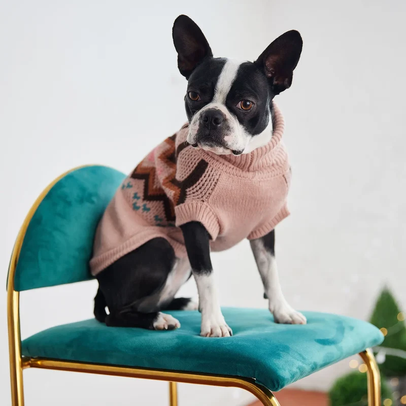 Heritage Dog Sweater | Pink