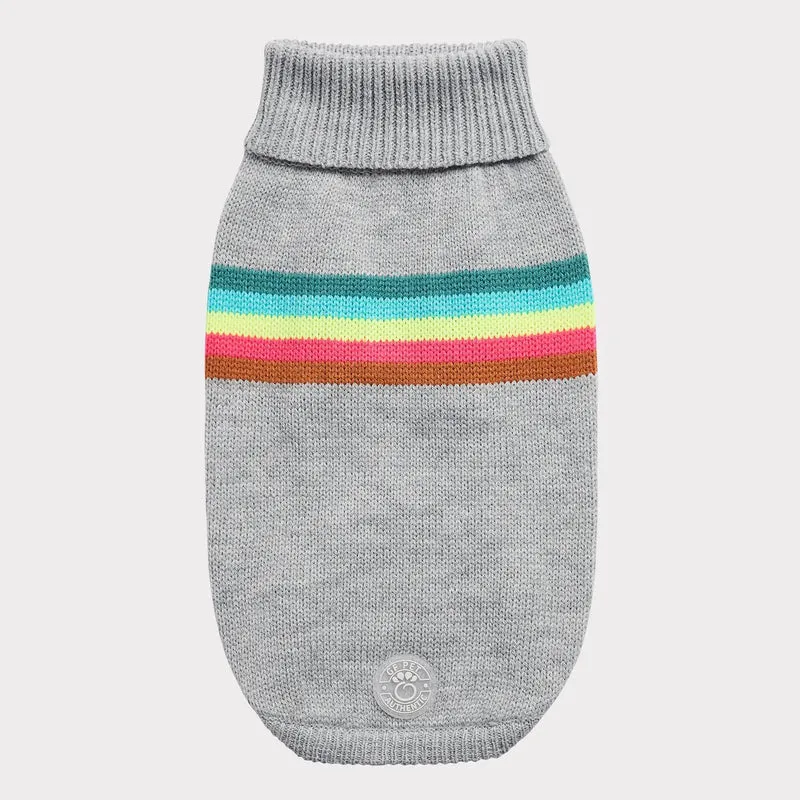 Retro Dog Sweater | Grey Mix