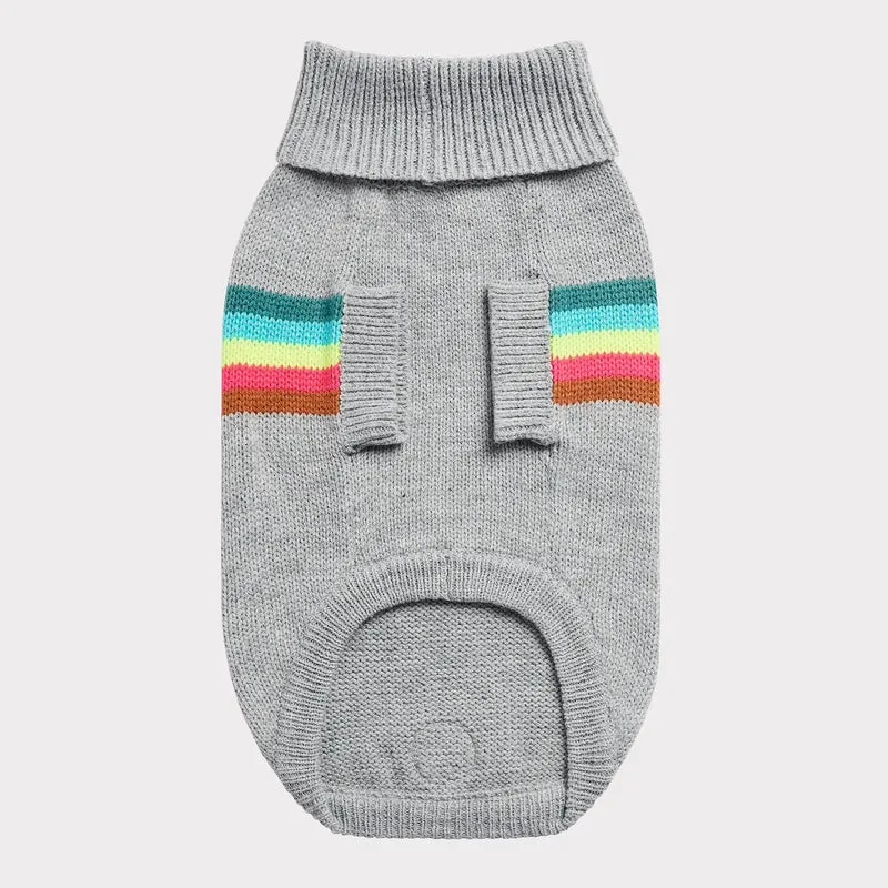 Retro Dog Sweater | Grey Mix