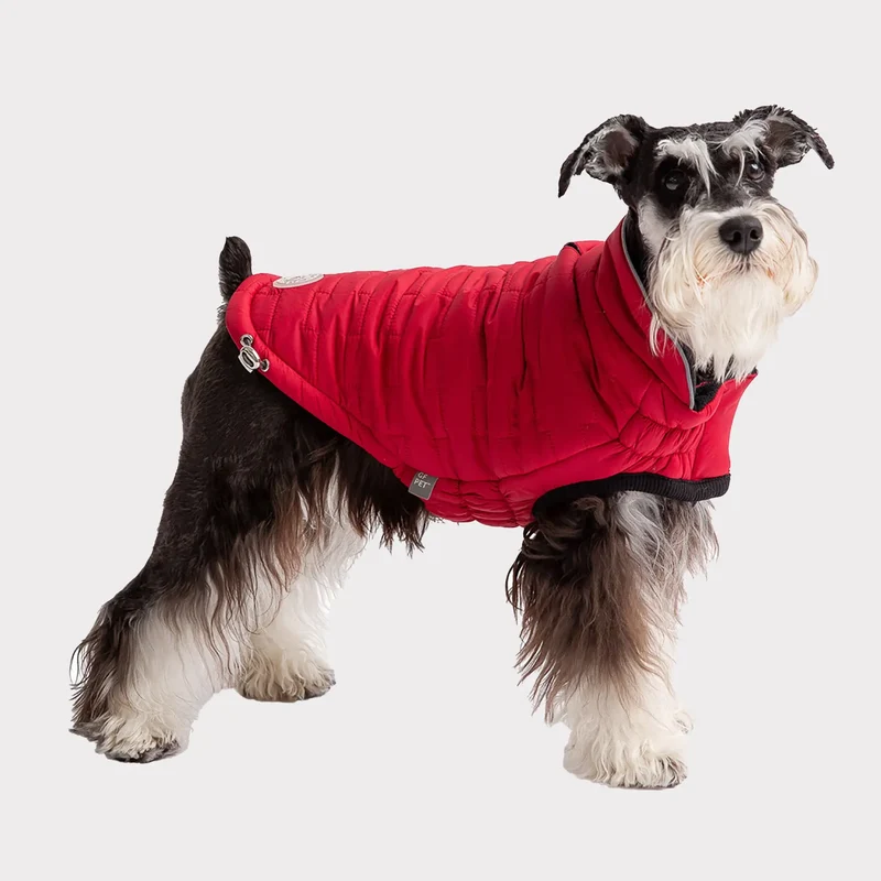 Reversible Chalet Dog Jacket | Red Nylon