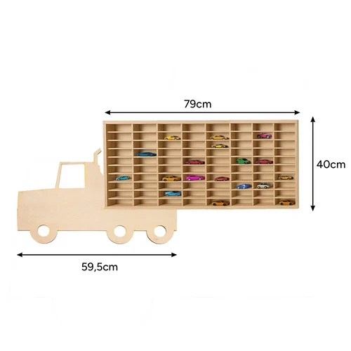 VETRINA ESPOSITORE MODELLISMO VETRINETTA IN LEGNO 80 scomparti modellini auto