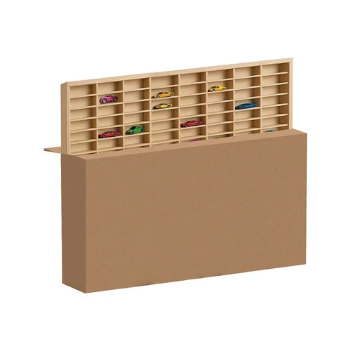 VETRINA ESPOSITORE MODELLISMO VETRINETTA IN LEGNO 80 scomparti modellini auto