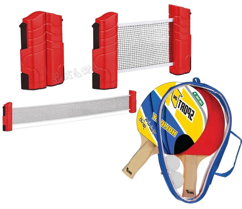set da ping pong rete retrattile 2 racchette da ping pong 2 palline x tavoli