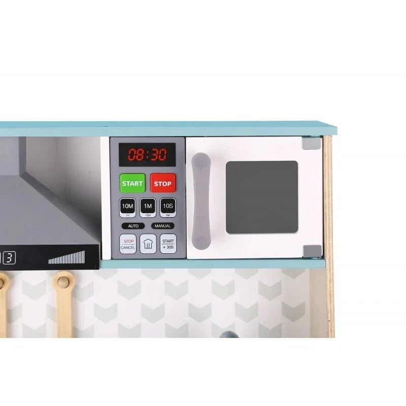 CUCINA giocattolo cucina IN LEGNO per bambini con ACCESSORI lavagna luci e suoni