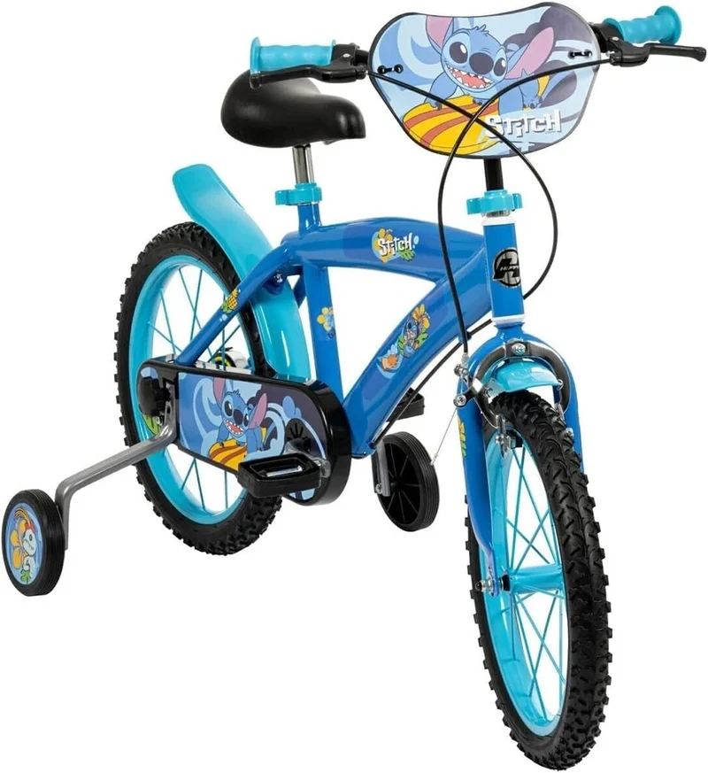 Bicicletta STITCH disney 16 Pollici Ruota Bambino con Rotelle Bici 4 5 6 7 anni