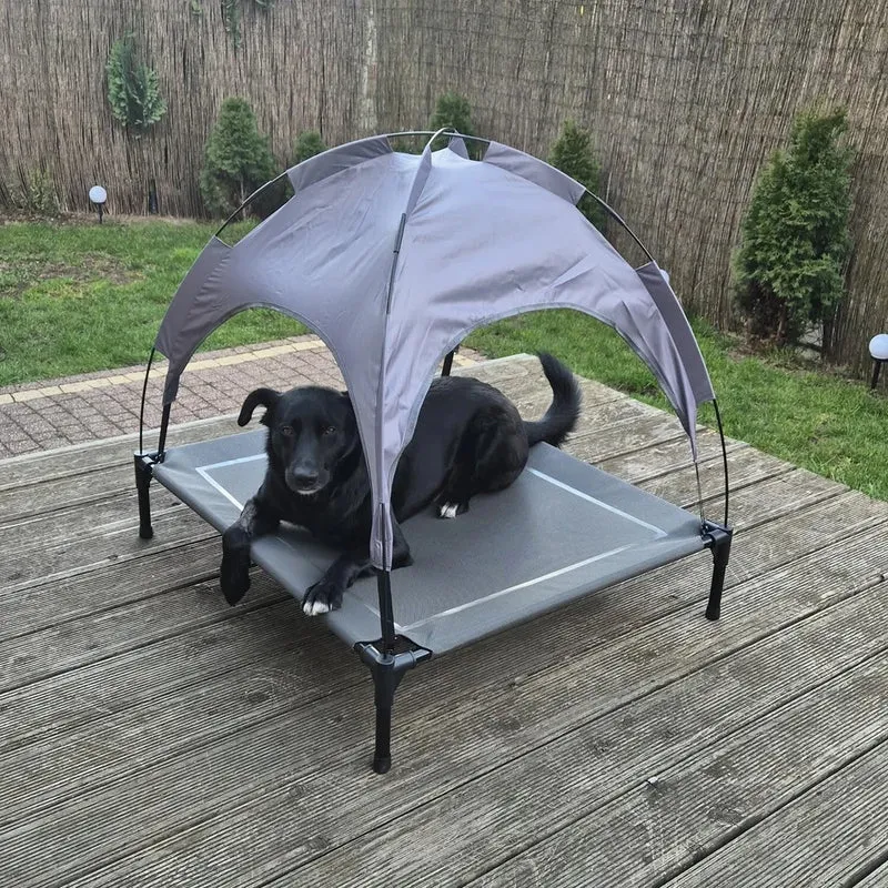 Cuccia rialzata XXL per cani lettino cani con materassino e tetto impermeabile