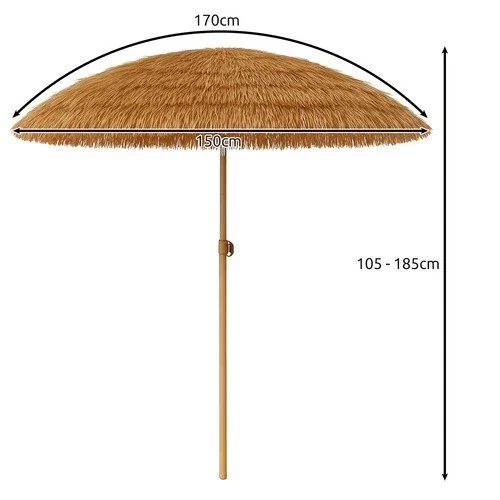 Ombrellone Parasole da Esterno in Stile Hawaiano ombrellone giardino spiaggia