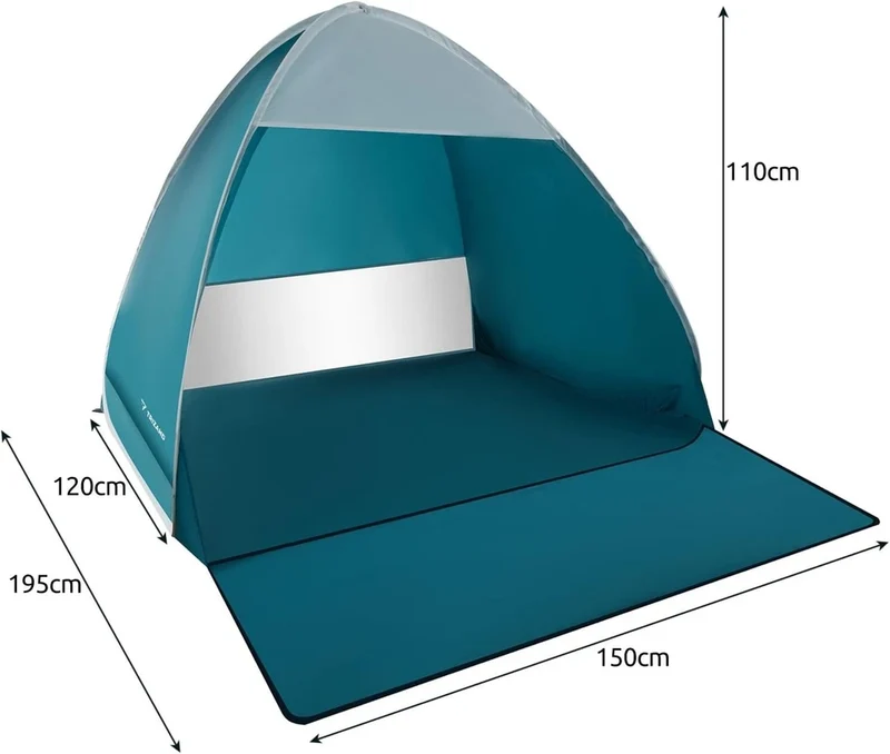 Tenda DA SPIAGGIA pop-up per 2 PERSONE campeggio filtro uv Tenda Impermeabile