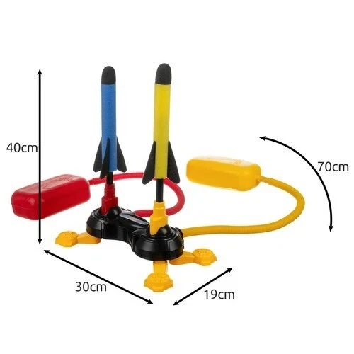 Lanciarazzi in schiuma con pompa e doppia catapulta per bambini!