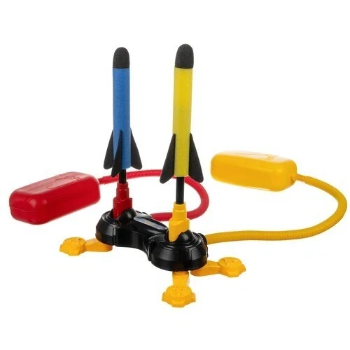 Lanciarazzi in schiuma con pompa e doppia catapulta per bambini!