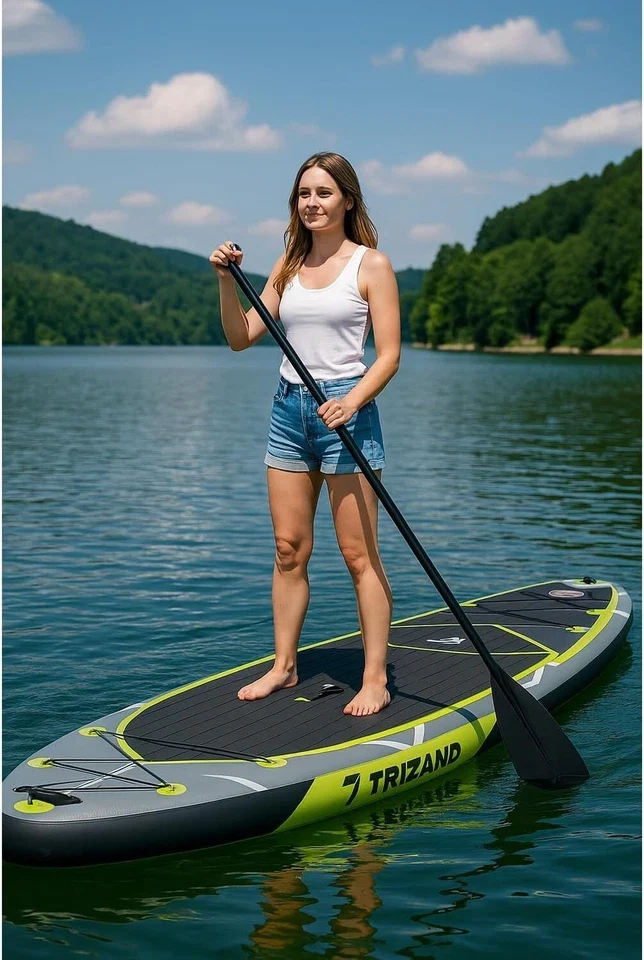 Tavola Da Stand Up Paddle SUP Gonfiabile Pompa Pagaia Sedile Zaino Sacca 335 cm