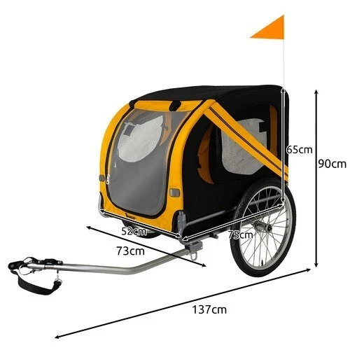 Rimorchio per bicicletta per cani, grande carrello per bici ideali