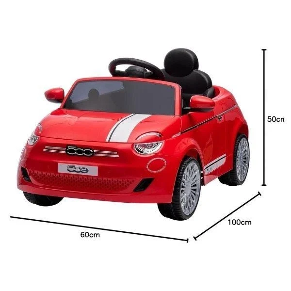 Auto Elettrica per Bambini Fiat 500 Rossa - Batteria ricaricabile 12V - anche