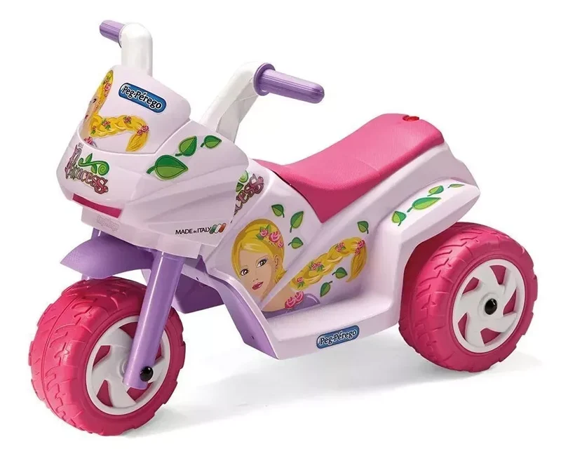 Pegperego moto elettrica mini pricess 6v 100% made in italy moto elettrica rosa
