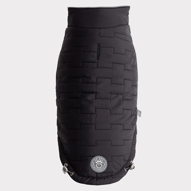 Reversible Chalet Dog Jacket | Black Nylon