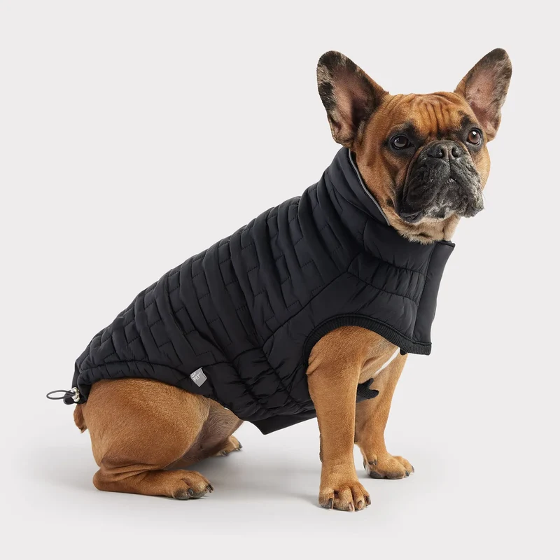 Reversible Chalet Dog Jacket | Black Nylon