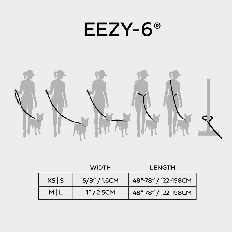 EEZY-6® Reflective Dog Leash | Neon Blue
