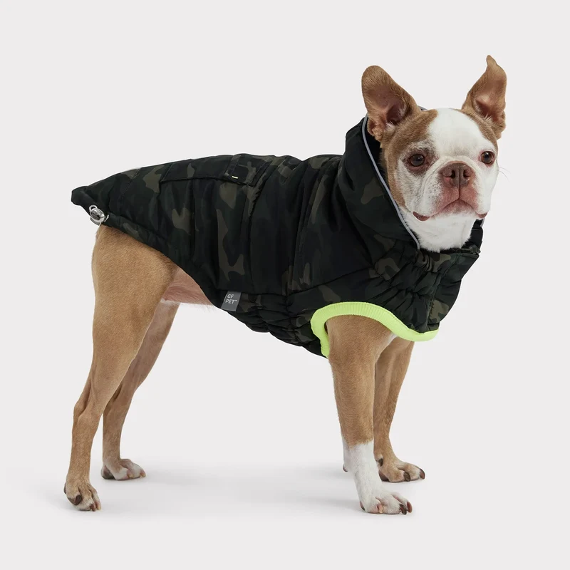 Recycled Parka Dog Coat | Camouflage